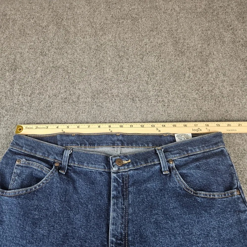 Wrangler Premium Quality Straight Leg‎ Jeans Mens 38x30 Dark Wash Blue Denim